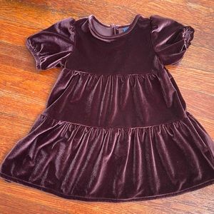 Velvety girl dress
